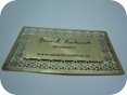 Business card in brass